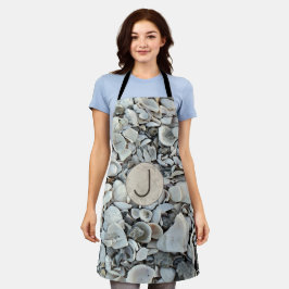 Seashell Drift Monogram Accent エプロン