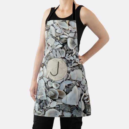 Seashell Drift Monogram Accent エプロン (インサイチュ)