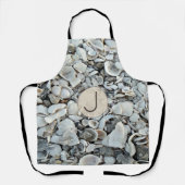 Seashell Drift Monogram Accent エプロン (正面)