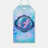Seashell Fit for a Mermaidグリッター誕生日パーティー ギフトタグ (裏面)