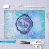 Seashell Fit for a Mermaidグリッター誕生日パーティー 薄葉紙 (クラフト)