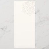Seashell Ivory & Gold Beach Let's Eat Wedding メニュー (裏面)