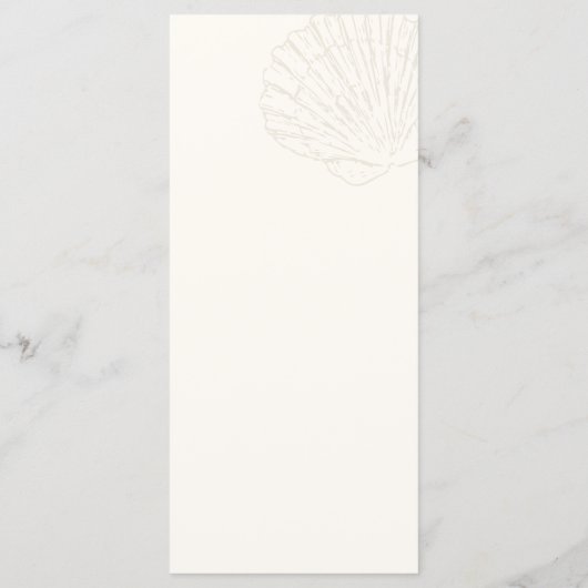 Seashell Ivory & Gold Beach Let's Eat Wedding メニュー (裏面)