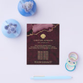 seashell logo on burgundy design チラシ (シングル)