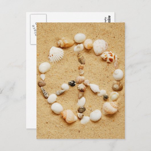 Seashell Peaceのサインはがき ポストカード (正面/裏面)