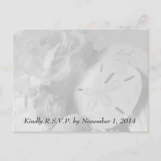 Seashell RSVPポストカード インビテーションポストカード