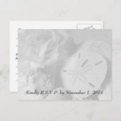 Seashell RSVPポストカード インビテーションポストカード (正面/裏面)