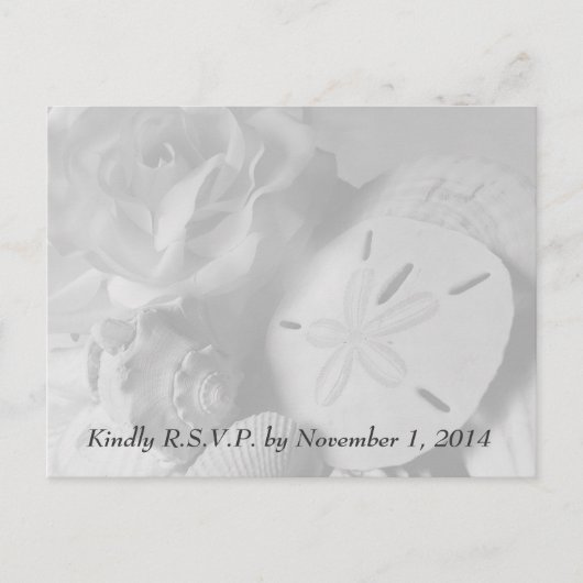 Seashell RSVPポストカード インビテーションポストカード (正面)