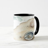 Seashell & Sand – Watercolor Beach Tote Mug マグカップ (正面右)