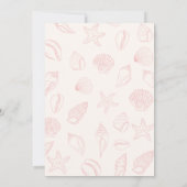Seashell She'll Be Here Baby Shower Invitation 招待状 (裏面)