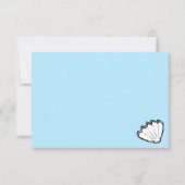 Seashell Sketch White And Blue ノートカード (正面)