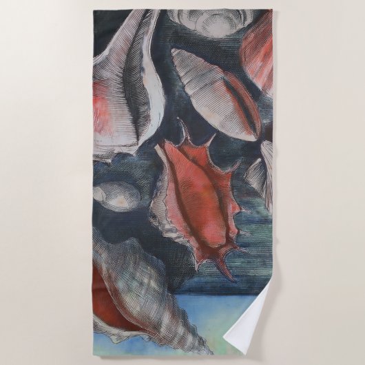 Seashell Sonata ビーチタオル (正面)