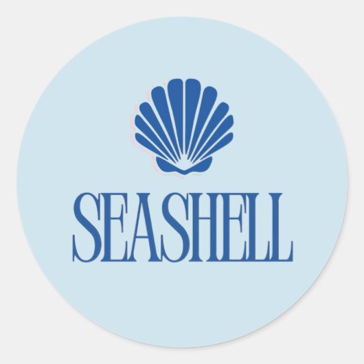 Seashell Sticker ラウンドシール (正面)
