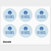 Seashell Sticker ラウンドシール (シート)