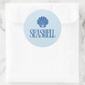 Seashell Sticker ラウンドシール (バッグ)