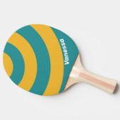 Seashell Sunrise Circle Stripe with Name 卓球ラケット (横)