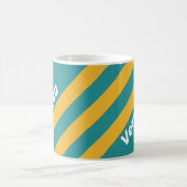 Seashell Sunrise Stripes with Name コーヒーマグカップ (中央)