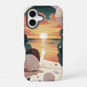 Seashell Sunset Beach iPhone 16ケース (裏面)