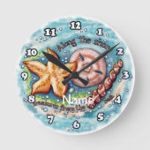 Seashell Treasures ラウンド壁時計 (正面)