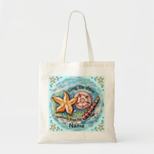 Seashell Treasures tote bag トートバッグ (正面)