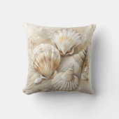 Seashell Watercolor Coastal  クッション (正面)