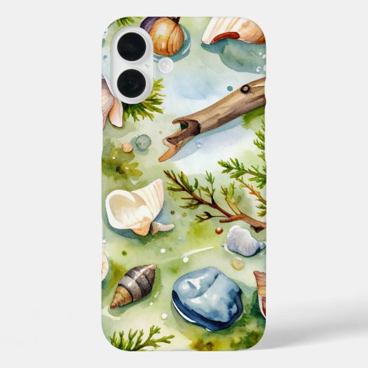Seashell Watercolor Nature Case-Mate iPhoneケース (裏面)