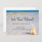 Seashell Wavesビーチの移動発表 案内ポストカード (正面/裏面)