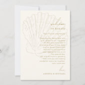 Seashell Wedding Welcome Letter Itinerary Card 招待状 (正面)