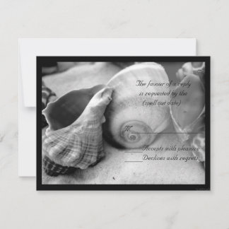 seashell white sand bw rsvp