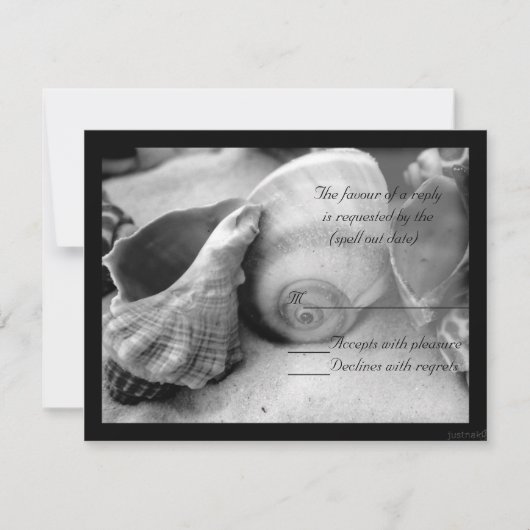 seashell white sand bw rsvp (正面)
