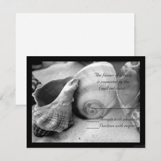 seashell white sand bw rsvp (正面/裏面)