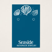 SEASHELLSイヤリングネックレスジュエリーディスプレイカード (正面)