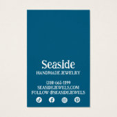 SEASHELLSイヤリングネックレスジュエリーディスプレイカード (裏面)