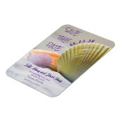 Seashellsカラフル結婚式Save the Date Magnets マグネット (左側)