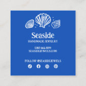 SEASHELLSジュエリー気に指示ハンドメイドクラフト スクエア名刺 (裏面)
