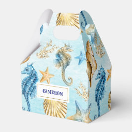 Seashellsパターンビーチ結婚式優先ボックス フェイバーボックス