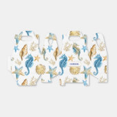 Seashellsパターンビーチ結婚式優先ボックス フェイバーボックス (折り畳みなし)