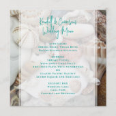 Seashellsビーチ結婚をテーマにしたメニューテンプレート メニュー (正面)