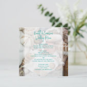 Seashellsビーチ結婚をテーマにしたメニューテンプレート メニュー (スタンド正面)