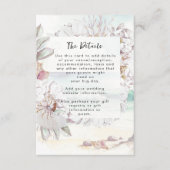 seashellsビーチ結婚式情報カード エンクロージャーカード (正面)