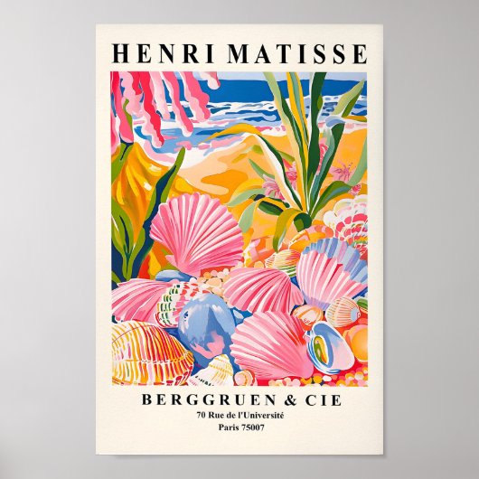 Seashellsポスター、Beachy Decor、Coastal Artプリント、 ポスター (正面)