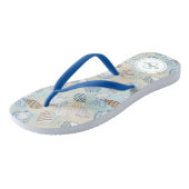 Seashellsモノグラム名沿岸パターン ビーチサンダル (アングル)