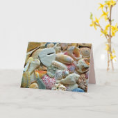 Seashells写真ノートカ空白のード カード (黄色い花)