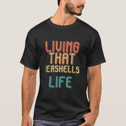 SEASHELLS生活を生きるヴィンテージ Tシャツ (正面)