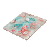 Seashells and Ocean Waves Pattern (11) タイル (側面)