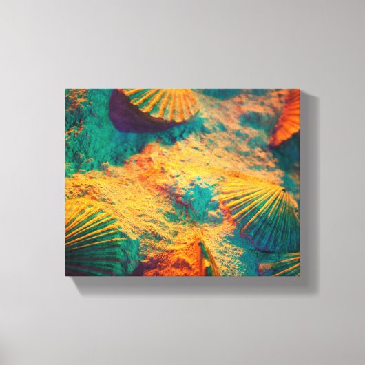 Seashells and Sand Canvas Print キャンバスプリント (正面)