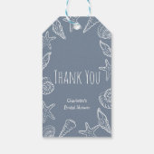 Seashells and Star Fish Bridal Shower Thank You ギフトタグ (裏面)