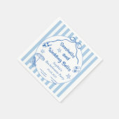 Seashells and Wedding Bells Bachelorette Party スタンダードカクテルナプキン (角)