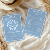 Seashells and Wedding Bells Bachelorette Weekend 招待状