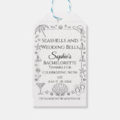Seashells and Wedding Bells Beach Bachelorette  ギフトタグ (正面)